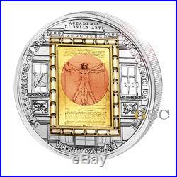 Cook Islands 2010 20$ Vitruvian Man Masterpieces of Art Premium silver gold coin