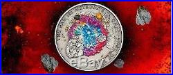 Cook Islands 2010 5$ HAH 280 Antique finish Silver Coin Real Meteorite Insert