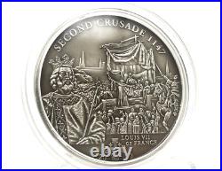Cook Islands 2010 5$ History of the Crusades SECOND CRUSADE Silver Coin