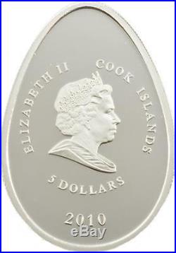 Cook Islands 2010 Imperial Eggs in Cloisonné Egg in Blue 20g Silver Proof Coin