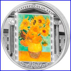 Cook Islands 2010 Sunflowers Vincent van Gogh Masterpieces of Art Silver Coin