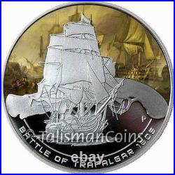 Cook Islands 2010 TRAFALGAR Famous Naval Battle Tall Ship HMS Victory $1 Silver