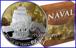 Cook Islands 2010 TRAFALGAR Famous Naval Battle Tall Ship HMS Victory $1 Silver