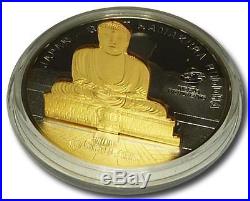 Cook Islands 2011 10$ Giant Kamakura Buddha WORLD MONUMENTS 3D 1oz Silver Coin