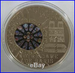 Cook Islands 2011 $10 WINDOWS OF HEAVEN Notre Dame de Paris 50 g Silver Coin