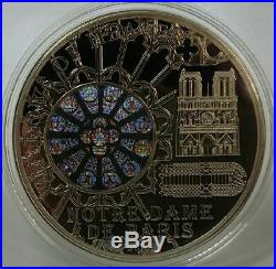 Cook Islands 2011 $10 WINDOWS OF HEAVEN Notre Dame de Paris 50 g Silver Coin