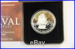 Cook Islands 2011 $1 Famous Naval Battles Trafalgar 1 Oz Silver Proof Coin