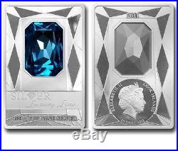 Cook Islands 2011 20$ Silver Luxury Line 100 g Proof Silver Coin with Swarovski