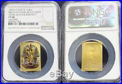 Cook Islands 2011 20$ Tutanchamun Premium Masterpieces Art Gold Silver Coin NGC