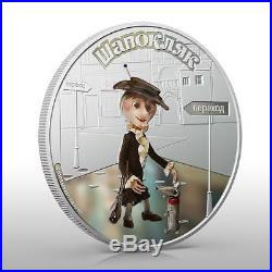 Cook Islands 2011 $5 Cartoon Cheburashka Schapoklak 1 Oz Silver Coin