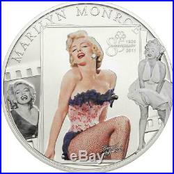 Cook Islands 2011 5$ Marilyn Monroe 25g Silver Coin With Diamond Mintage 1926