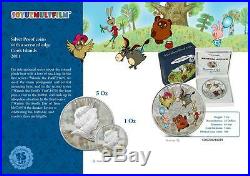 Cook Islands 2011 $5 Soyuzmultfilm Winnie-the-Pooh Piglet 1 Oz Silver Proof Coin