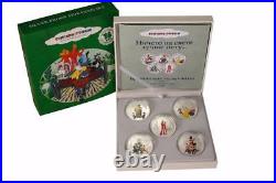 Cook Islands 2011 5x 5 $ Town Musicians of Bremen 5x1Oz Limited Silver Coins Set