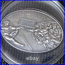 Cook Islands 20125$ Ceilings of Heaven NANO SISTINE CHAPEL Silver Coin