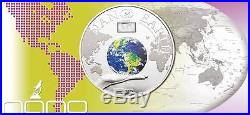 Cook Islands 2012 $10 Nano Earth The World in Your Hand 50g Silver Proof Coin