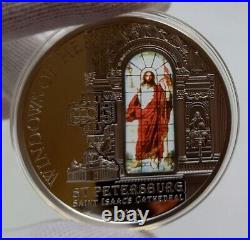 Cook Islands 2012 $10 WINDOWS OF HEAVEN Isaac's Cathedral St. Petersburg Coin