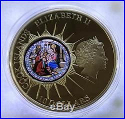 Cook Islands 2012 $10 WINDOWS OF HEAVEN St. Catherine Bethlehem 50 g Silver Coin