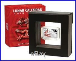 Cook Islands 2012 1$ Year of the Dragon Red Proof 1 Oz Silver Coin VERY LIMITED