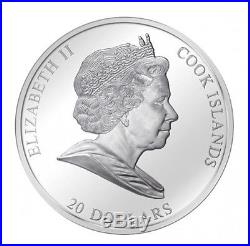 Cook Islands 2012 20$ Masterpieces Of Art The Bust Of Nefertiti Silver Coin