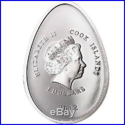 Cook Islands 2012 5$ Imperial Eggs in Cloisonné Pine Cone Faberge Silver Coin