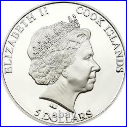 Cook Islands 2012 5$ PGA TOUR GOLF BALL Silver Coin