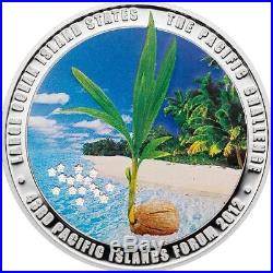 Cook Islands 2012 $5 The Pacific Challenge Coconut Silver Proof Coin 950 ONLY