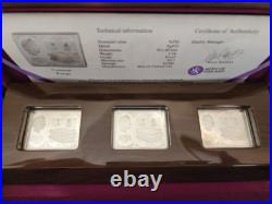 Cook Islands 2012 $5 WAR AND PEACE Leo Tolstoy 3 x 1 Oz Silver Proof Coin Set