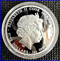 Cook Islands 2012 $5 Year of the Dragon 1 oz Prosperity Silver Coin