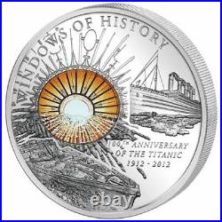 Cook Islands 2012 Windows Of History 100th Anniversary Titanic Silver Coin 1