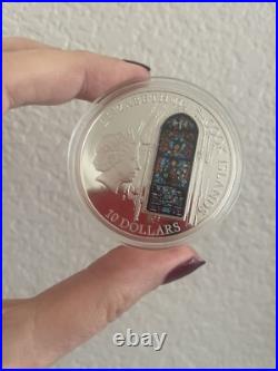 Cook Islands 2013 10$ WINDOWS OF HEAVEN CHARTES Silver Coin