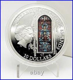 Cook Islands 2013 10$ WINDOWS OF HEAVEN CHARTES Silver Coin