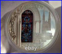 Cook Islands 2013 $10 WINDOWS OF HEAVEN Chartres Proof Silver Coin