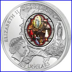 Cook Islands 2013 10$ Windows Of Heaven Lourdes Sanctuary Silver Coin 9