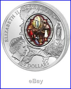 Cook Islands 2013 $10 Windows of Heaven Lourdes 50g Silver Proof Coin