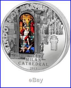 Cook Islands 2013 $10 Windows of Heaven Milan Cathedral 50 g Silver Proof Coin