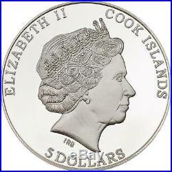 Cook Islands 2013 $5 Albrecht Durer Rhinoceros Silver Coin Mintage only 2500