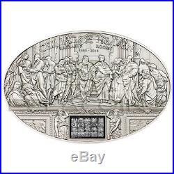 Cook Islands 2013 5$ Ceilings of Heaven NANO Raphael Rooms Silver Coin