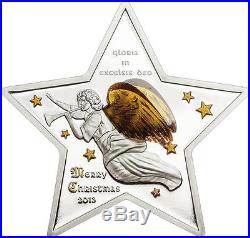 Cook Islands 2013 5$ Merry Christmas Gloria in Excelsis Deo 3D. 925 Silver Coin