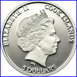Cook Islands 2013 $5 PGA TOUR Golf Club Silver Coin