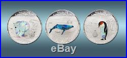 Cook Islands 2013 $5 Wildlife Conservation Prism Humpback Whale Silver Coin