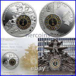 Cook Islands 2013 Grand Central Station 2 Oz $10 Proof Silver Coin Glass Insert