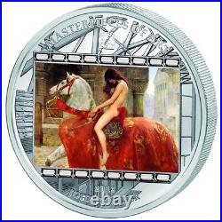Cook Islands 2013 Lady Godiva by John Collier $20 Silver Proof Coin Swarovski