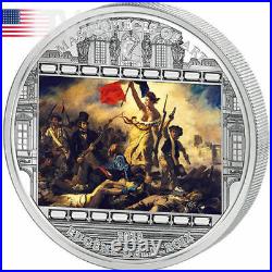 Cook Islands 2013 Liberty Leading People by Delacroix $20 Pure Silver Proof Coin