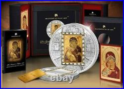 Cook Islands 2013 Masterpieces of Art Virgin of Vladimir Silver & Gold Coin