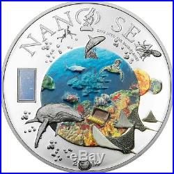 Cook Islands 2014 $10 Nano Sea Dive into the Blue Planet 50g Silver Proof Coin