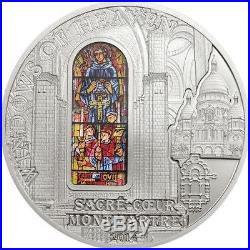 Cook Islands 2014 10$ WINDOWS HEAVEN SACRE COEUR Montmartre 50g Silver Coin