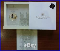Cook Islands 2014 $10 WINDOWS OF HEAVEN Washington Cathedral withLunar Rock Coin