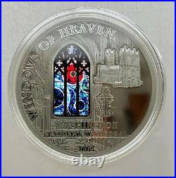 Cook Islands 2014 $10 silver Windows of Heaven coin with lunar meteorite