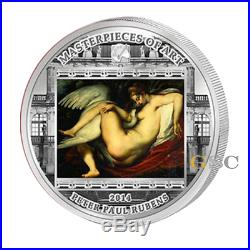 Cook Islands 2014 20$ Leda and the Swan Rubens Masterpieces of Art silver coin