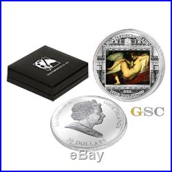 Cook Islands 2014 20$ Leda and the Swan Rubens Masterpieces of Art silver coin